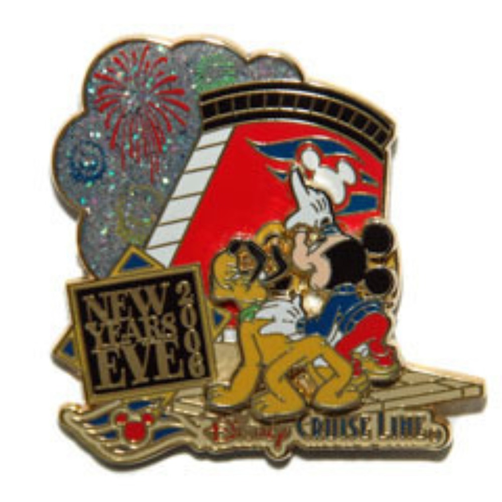 Disney‎ Pin Mickey Pluto LE 51638 DCL New Year's Eve 2006